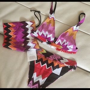 MISSONI MARE TWO PIECE BIKINI XS NWT